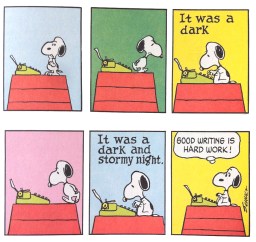 snoopy dark and stormy night